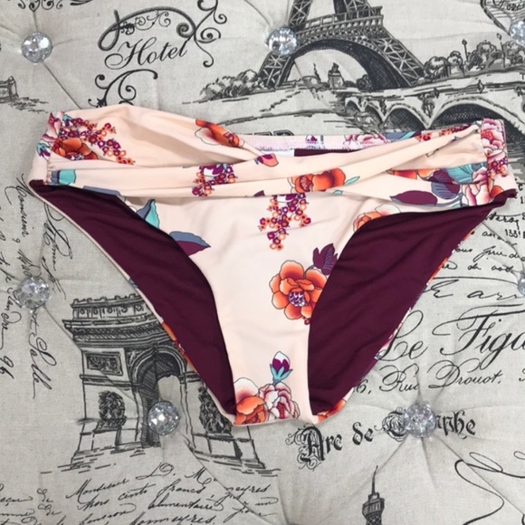Mossimo Sash Waist Printed Bikini Bottoms - Picture 4 of 5